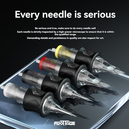 Tattoo Cartridge Needles Integrated Set High Transparency Tips Stable Assembly Round Liner Shader Curved Magnum M1 for Artists & Beginners 26 Sizes RL RS CM
