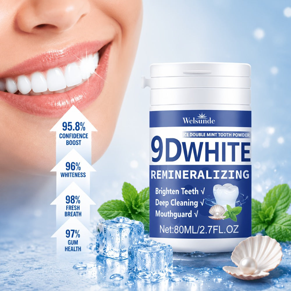 2pcs Teeth Powder, Remineralizing & Hydroxyapatite Tooth Powder, Deep Cleaning, Fresh Breath, Ideal for Oral Health And Hygiene Gift for Women Men, Breath Freshener, Toothpaste, Tooth Cleaning Powder for Daily Life - Local Warehouse