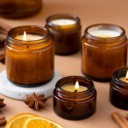 Frosted Glass Jars with Lids – 24 Pack 2 oz Brown Glass Cosmetic Containers with Spoons & Labels, Non-Slip Base, Multi-Purpose Storage for Lotion, Powder, Candle Making, Makeup & Skincare