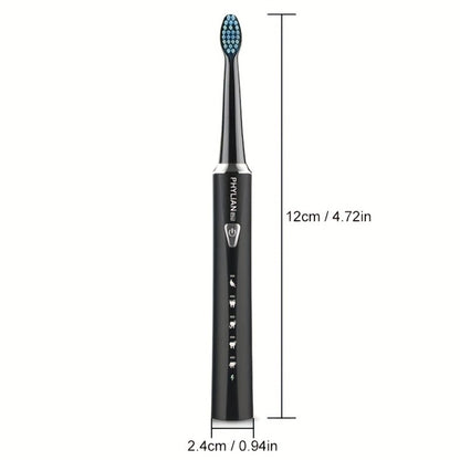 Electric Toothbrush for Adults Sonic Rechargeable 5 Cleaning Modes 6 DuPont Brush Heads 40000 VPM 120-Day Battery 2-Minute Smart Timer Whitening Sensitive Polish Massage USB Charge Travel Ready