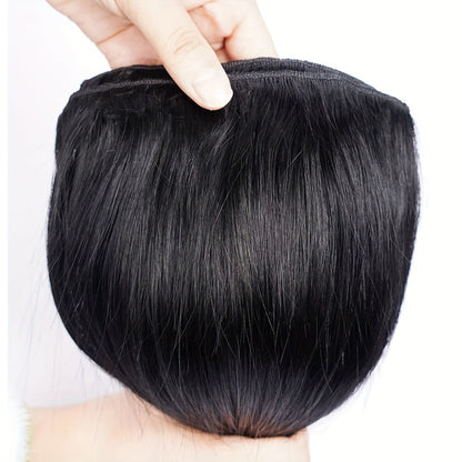 Clip In Hair Extensions Human Hair Straight — Brazilian Natural Black, 8 Pcs 18 Clips, Unprocessed Full Head Set, 12–24 Inch