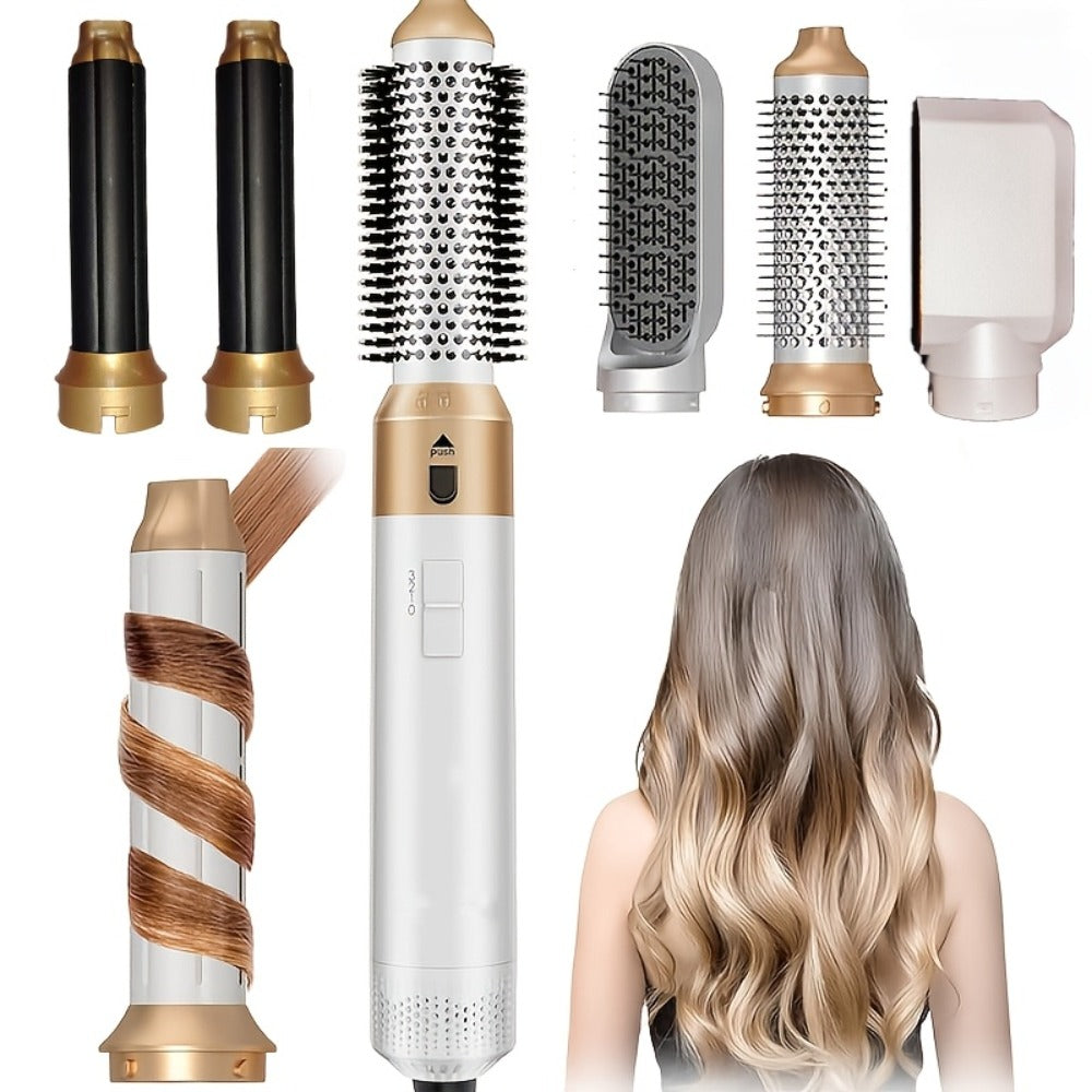 5in 1 Hot Air Brush, Hair Dryer Brush, Ionic Hair Styler, Blow Dryer Brush, Multi Hair Styler, Curling Straightening Brush, Volumizing Air Styler, Multifunction Hair Styling Tool