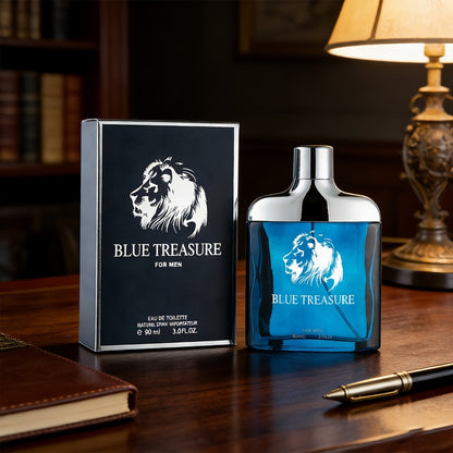 Eau de Parfum Men 90ml Cologne Spray Deep Blue Aquatic Scent Long Lasting Luxury Fragrance for Daily Wear Date Night Holiday Gift for Him 3.04 Fl Oz