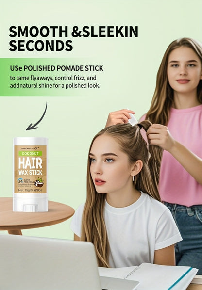 Hair Wax Stick – 5-Pack Fragrance-Free Styling Wax with Jojoba Oil for All Hair Types, Strong Hold, Natural Finish, Travel-Friendly Hair Wax Sticks