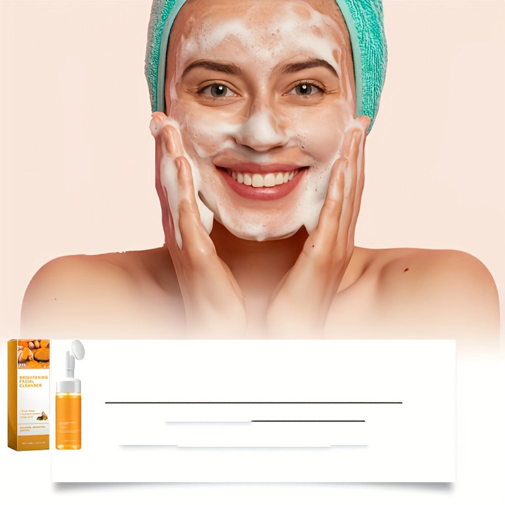 2pcs Turmeric Skincare Facial Cleanser, Controls Oil, Refines Pores, Deeply Cleanses The Face, Moisturizes The Skin, Gently Balances Oil, Rich in Kojic Acid And Turmeric, Suitable for Both Men And Women, The Best Christmas Gift, Travel-Friendly