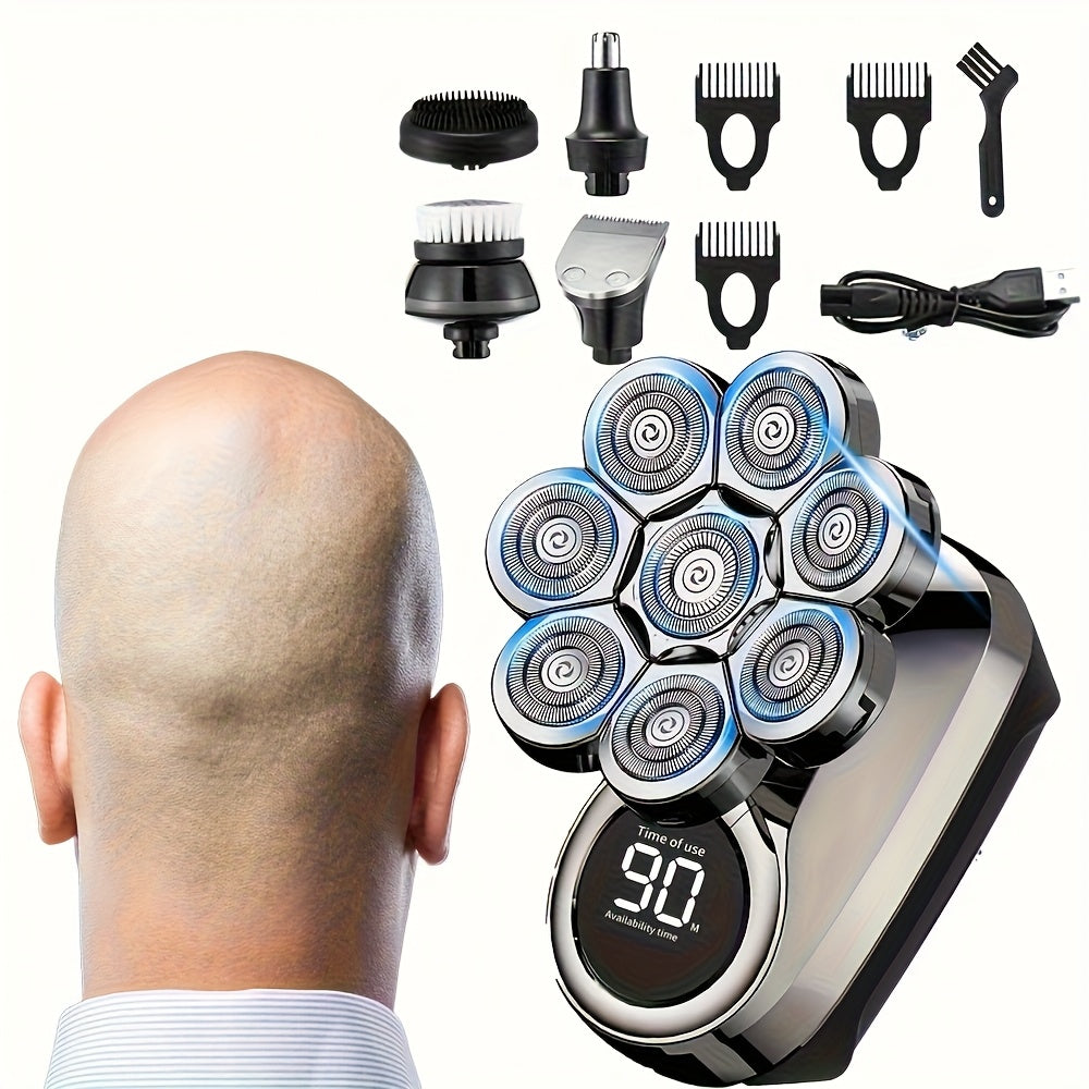 5-In-1 Head Shaver for Bald Men Electric Razor with Beard Grooming Kit, 8D Upgraded Technology for Smooth Shaving Experience Ideal for Bald Head Care And Grooming, Christmas Gifts, Anniversary Gifts, Holiday Gifts, Valentine'S Day Gift