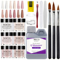 Set of Acrylic Powders in Six Colors, Including Pink And Nude, Designed for Professional 3D Nail Art. Ideal for French Extensions And Suitable for All Seasons, This Kit Does Not Require a Lamp