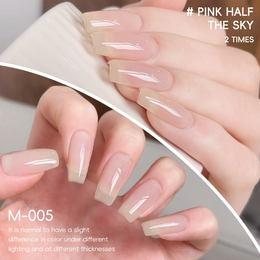 XEIJAYI Frame Bottle Nude Color 4pcs/set---Nail Gel New Arrival Nude Color Pink Nail Polish Gel 4pcs Set LED Gel High Saturation Long Lasting Firmness Does Not Damage Nails Home Salon Nail Salon Essential Salon Gel
