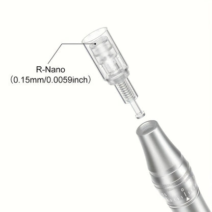 Derma Pen Replacement Needle Cartridges 10pcs/Pack — 12 Pin, 36 Pin & R-Nano Tips for L1 L3 L6 L8 S8 Microneedling Pen, 0.25mm Screw-Lock