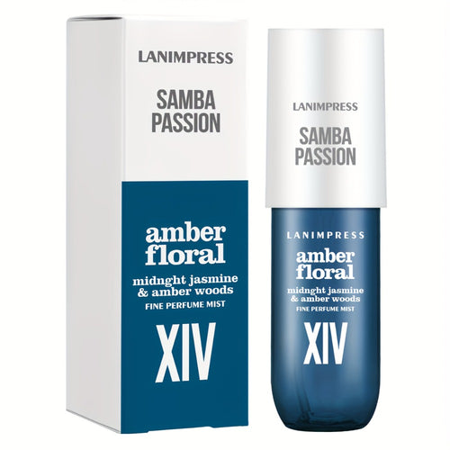 Perfume Mist for Women Samba Passion 3oz Amber Floral Body Hair Fragrance Spray Long Lasting Travel Size Daily Wear Date Night Gift for Her