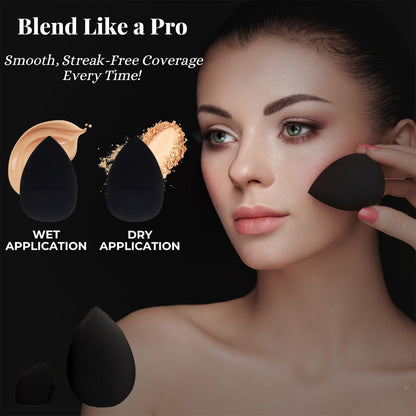 Makeup Brush Set 47Pcs Complete Cosmetic Kit with Wash Bag Moisture-Proof Sleeve Butterfly Hair Band Wrist Strap Beauty Gift Set for Girls Women