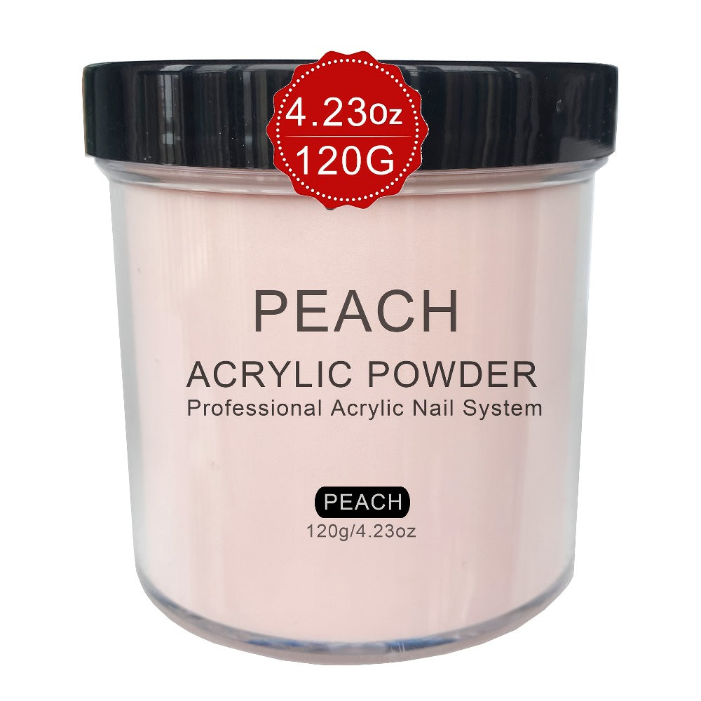 Professional Acrylic Nail Powder System - 4oz Rose, Peach, Almond & Natural Pink for Extensions, Sculpting & 3D Art, Formaldehyde-Free, No Lamp Needed, Comes in Durable Container or Box, Sleek Design for Nail Tech Supplies, 3D Nail Art | Professional