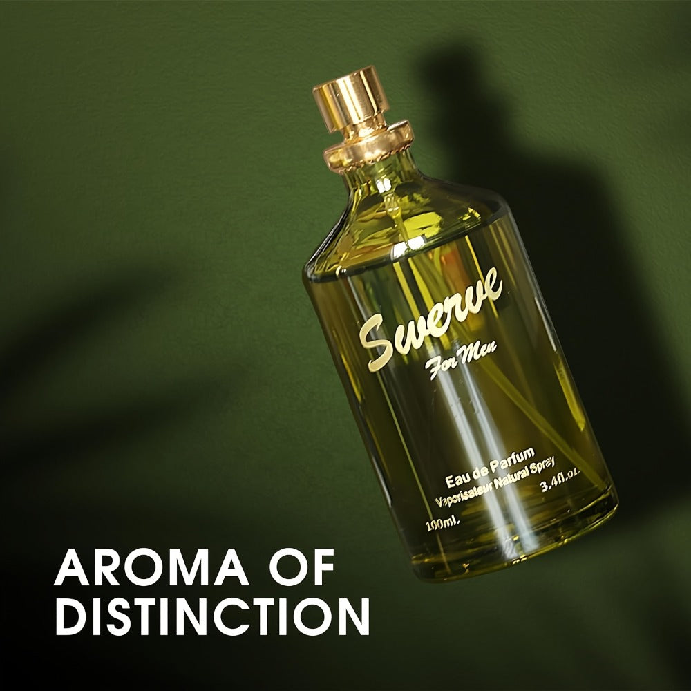 Woody Cologne for Men Swerve Eau de Parfum 3.4oz - Long Lasting Sensual Aromatic Fragrance Spray, Natural EDP for Daily Wear Dating & Holiday Gifting 100ml