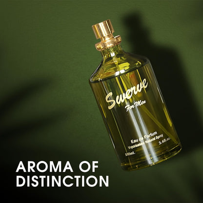 Woody Cologne for Men Swerve Eau de Parfum 3.4oz - Long Lasting Sensual Aromatic Fragrance Spray, Natural EDP for Daily Wear Dating & Holiday Gifting 100ml