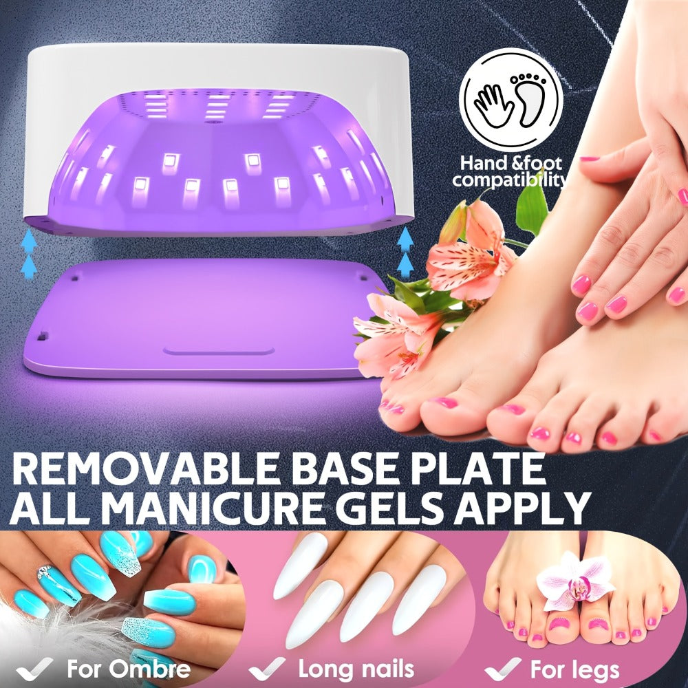 Rechargeable Professional Nail Dryer with 30 Beads, Featuring a Design And Three Timer Settings for Both for Home And Salon Applications