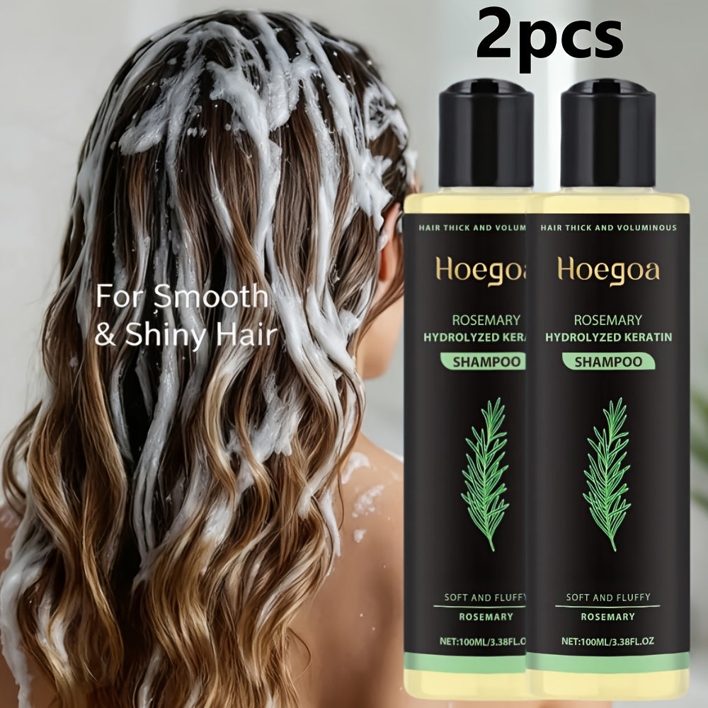 Festival Special Offer: 2pcs, Rosemary Shampoo, Containing Rosemary Extract, Vitamin C, Vitamin E, Keratin, For Cleansing And Moisturizing, Making Hair Smooth And Shiny, Strengthen Hair. Holiday Hair Care Gifts