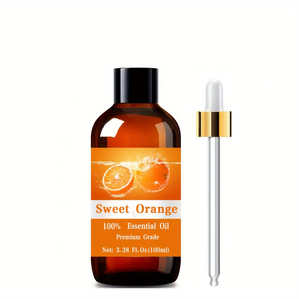 Sweet Orange Essential Oils, 3.38Oz, Care Grade for Hair And Skin Care, Massage, Moisturizing Massage Essential Oil for Men And Women Gift, Perfect Christmas Gift