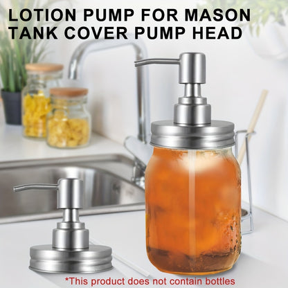 Mason Jar Soap Dispenser Lid with Pump – 4 Pack 304 Stainless Steel Pump Lids for Regular Mouth Mason Jars, Leakproof Soap Dispenser Pump Replacement with 3.9" Tube & Gasket for Kitchen Bathroom