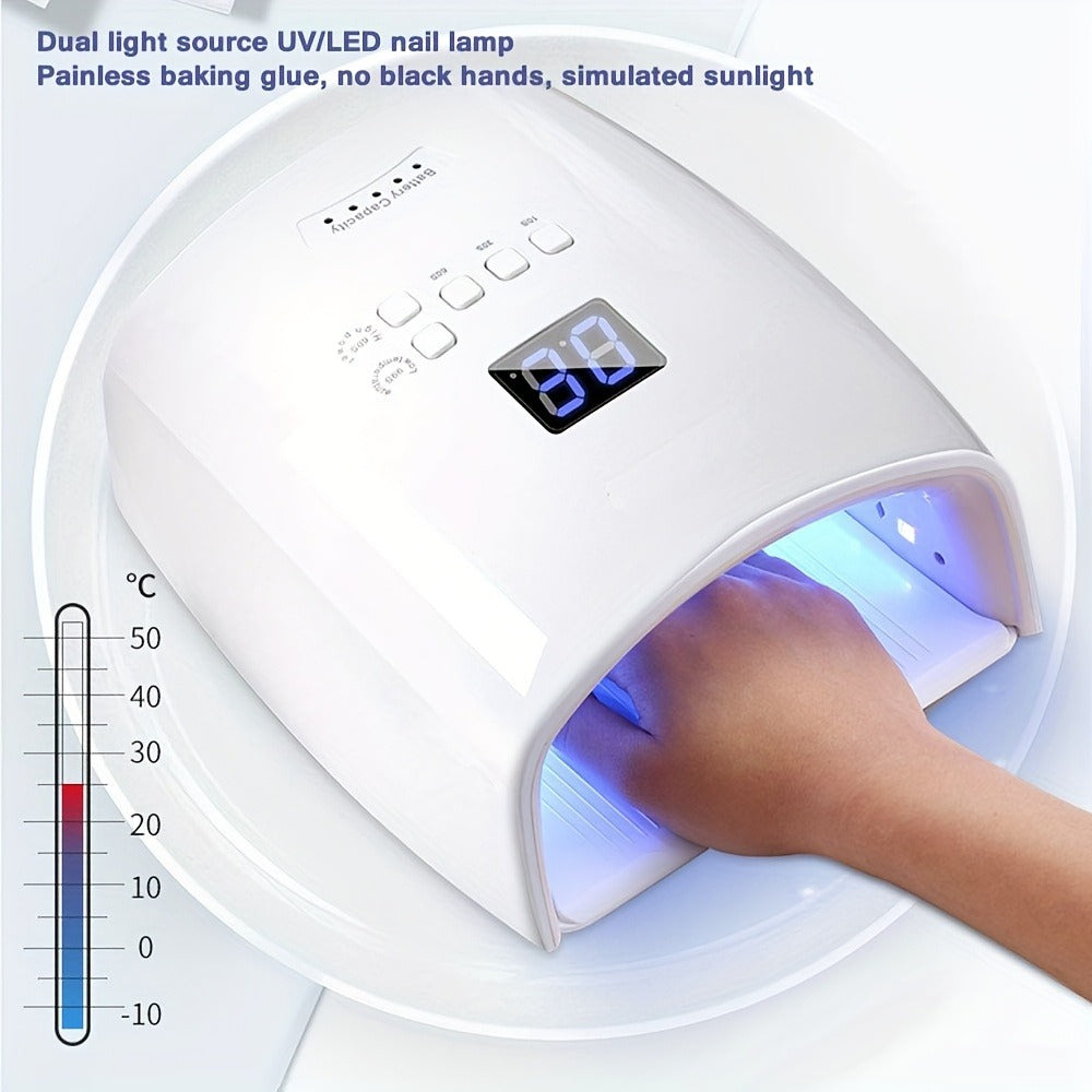 Rechargeable Nail Lamp 33LEDS Nail Dryer for All Gel Nail Polish with 4 Timer Settings Nail Art Manicure Tools