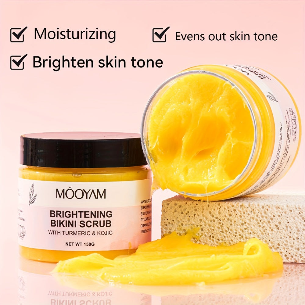 Glycolic Acid Turmeric Scrub for Bikini Area 150g, Must-have in Summer, Make Your Light Beige Radiant