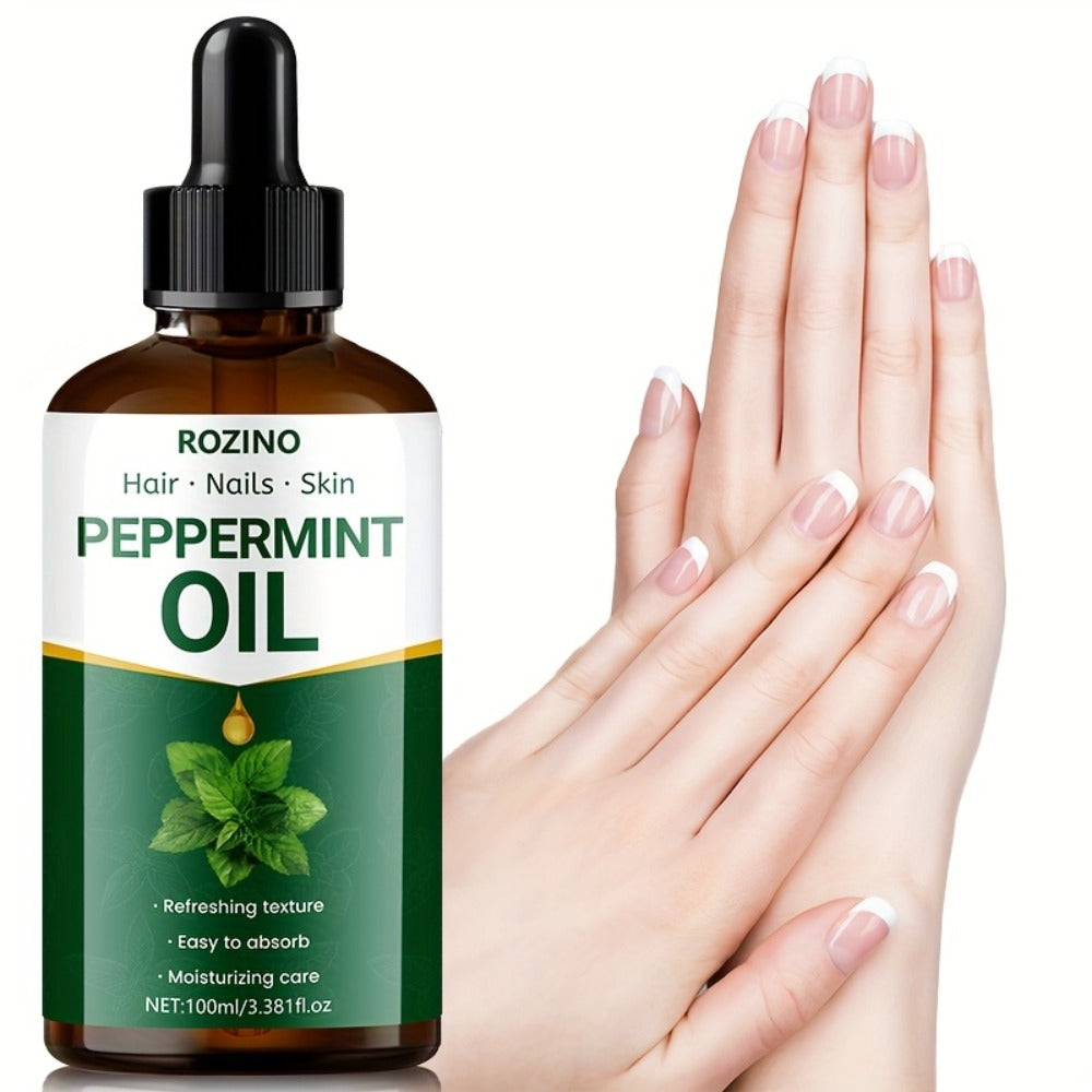 Peppermint Essential Oil: 100% Pure Plant Essential Oil, Suitable for Massage, Shower, Skin Care, Face, Body, Nail, Hair And Eyelash Care. General Use