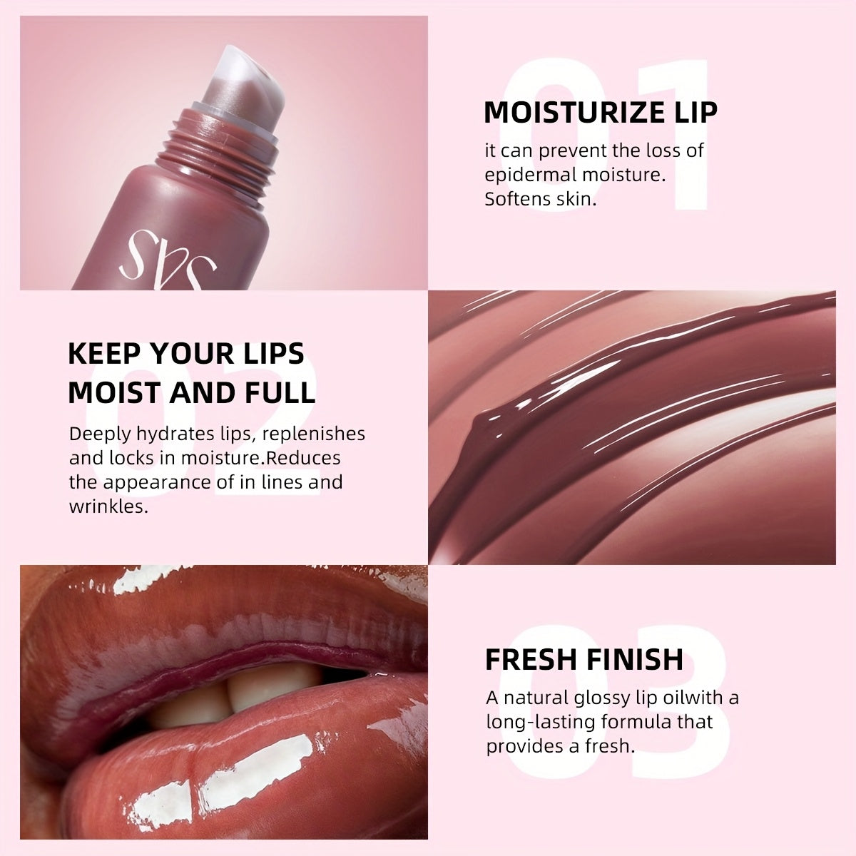 Heart Pendant Lip Gloss, Available in 6 Shades, Mirror-Like Shine, Long-Lasting, Fade-Resistant, Non-Tacky, Vibrant Colors, Ideal for All Skin Tones, Lip Gloss Designed for Women