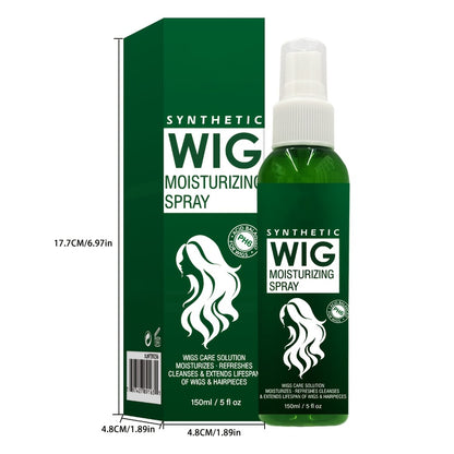 Synthetic Wig Spray Leave-In Conditioner - Revitalizes & Refreshes Wigs & Hairpieces, Cleanses Between Washes, Extends Lifespan, Soft Fresh Scent, Daily Wig Care Spray for Synthetic Hair