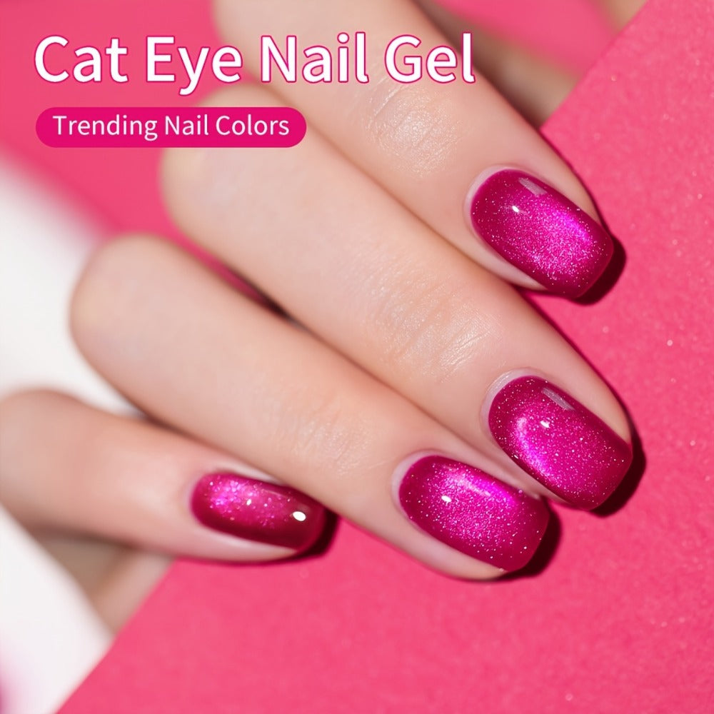 Cat Eye Nail Trends 2025 Holographic Nail Art 6pcs/Set 0.51oz Reflective Cat's Eye Magnetic Nail Gel Soaking LED Gel Salon Female Nail Art Tools Fashion Nail Gel