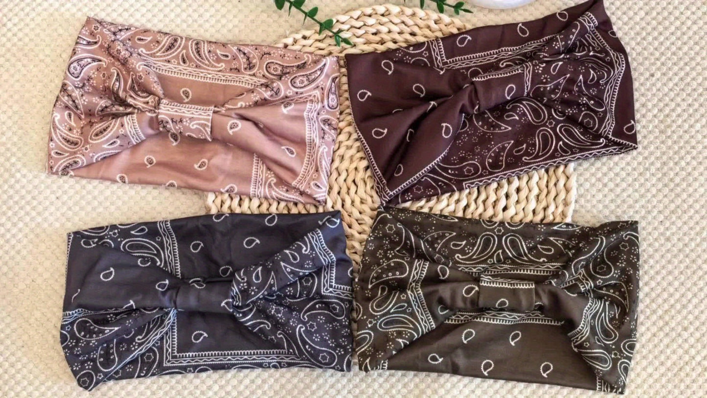Headbands for Women 8 Pack Wide Floral Turban Head Bands Non-Slip Elastic Boho Hair Wrap for Sports Yoga Running Workout Sweatband Fashion Hair Accessories for Women Men Daily Use Gift Set