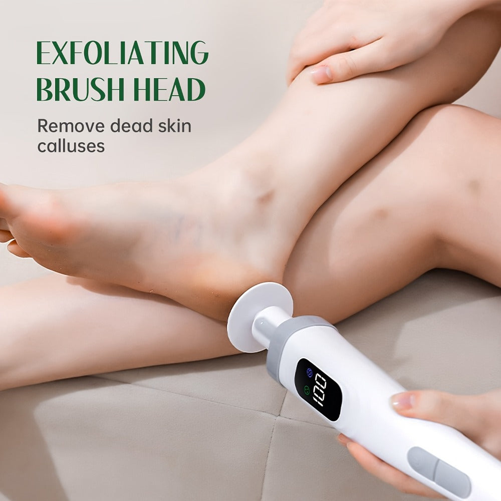 Electric Body Scrubber Brush with 3 Replaceable Heads - Dual Speed Shower Back Cleaner African Bath Sponge for Skin Exfoliation Cleansing & Massage