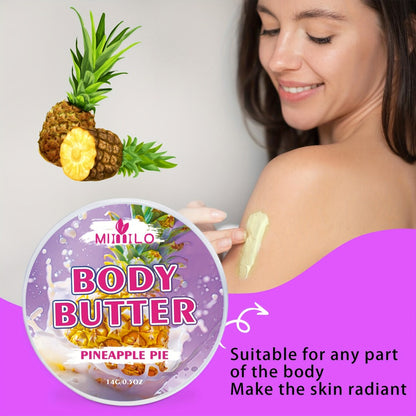 Body Glaze Lotion Set 8pcs Fruity Fragrance Pineapple Coconut Strawberry Coffee 8 Scents Non-Greasy All-Day Moisturizing Travel Size Body Moisturizer for All Skin