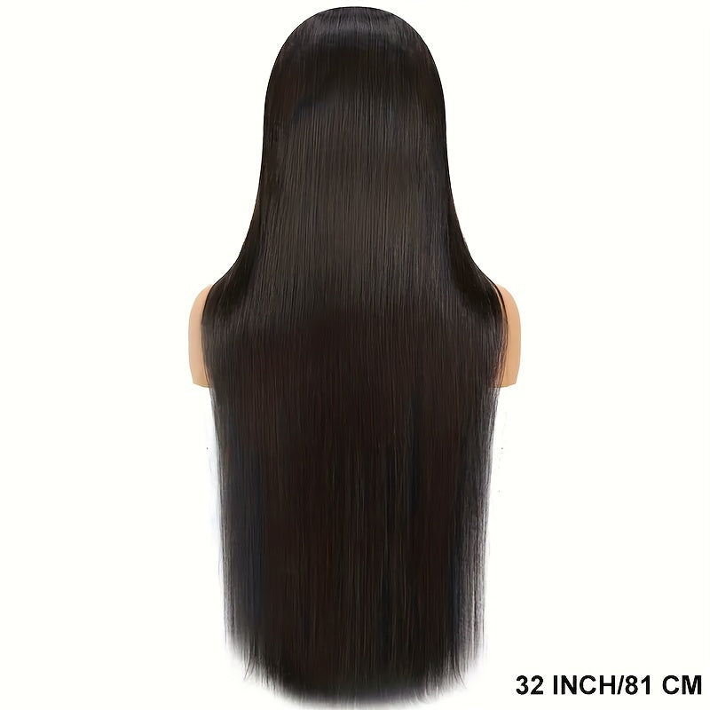 Wear and Go Wig Human Hair 4x4 HD Lace Closure — Glueless, Pre-Plucked, 200% Density, Straight, Pre-Cut Lace, Ready to Wear Wig for Women, Natural Black, 16–36 Inch