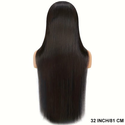 Wear and Go Wig Human Hair 4x4 HD Lace Closure — Glueless, Pre-Plucked, 200% Density, Straight, Pre-Cut Lace, Ready to Wear Wig for Women, Natural Black, 16–36 Inch