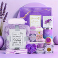 Bath Gift Set with Rose Scented Candles, Dried Flowers, Bath Salt Balls, Water Cups, Eye Masks, Gift Cards, Blankets, Soaps, Socks, Hair Ribbons, Can Be Used As Birthday, Christmas, Mother's Day, Valentine's Day Gifts for Family, Friends