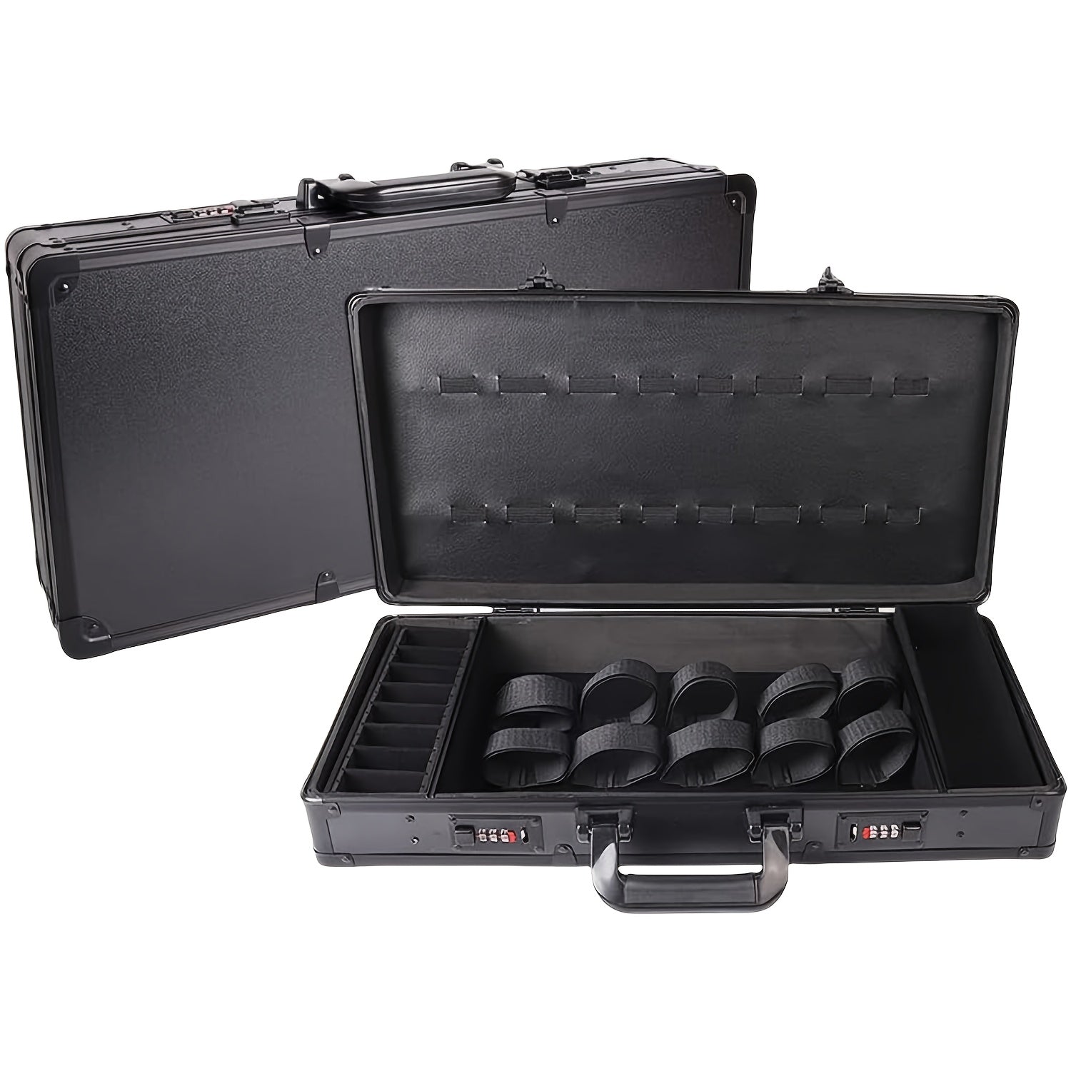 Portable Case for Barbers, Designed for Travel, Suitable for Hair Stylists And Pet Groomers, Featuring a Spacious And Durable Design with Ample Storage for Mobile Barber Stations (Golden)