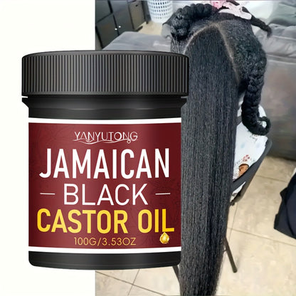 Jamaican Black Castor Oil Hair Milk - Moisturizing Hydrating Formula, Natural Volume & Smoothness, Protects & Revitalizes All Hair Types, Castor Essential Oil Hair Care Treatment for Women & Men, 100g
