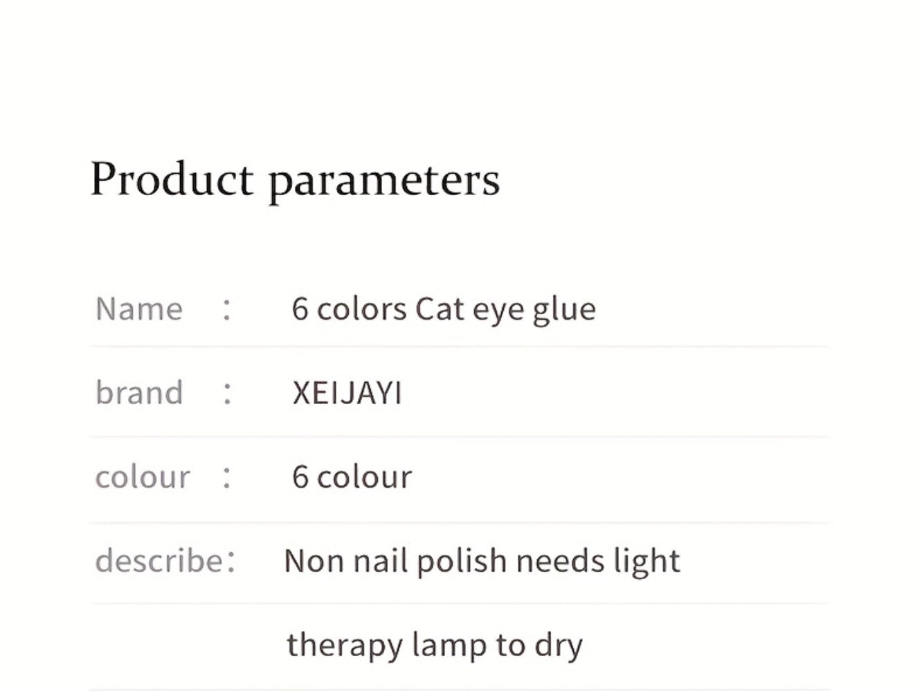 XEIJAYI Photo Frame Bottle Dopamine Cat Eye 6pcs--- Ultra-Bright Dopamine Series Cat Eye Gel Set with, Spring-Summer Fashion Nail Art Kit for Salon DIY Design, Shiny Glossy Stylish Cat Eye Art for Salon Manicure