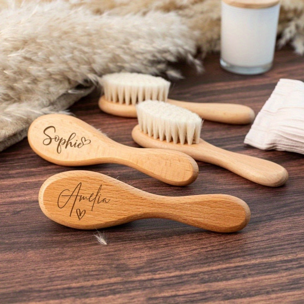 1pc Personalized Baby Brush | Engraved Name Newborn Bath & Daily Care Use Perfect Gift | Back to School | Mother's Day Gift | Teacher's Day Gift
