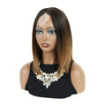 Black And Brown U Part Lace Bob Wigs 13*2 Ombre Brown Bob Front Wig 12 Inch Straight Hair Wigs Lace Front Synthetic Hair Wigs Merry Christmas Hair