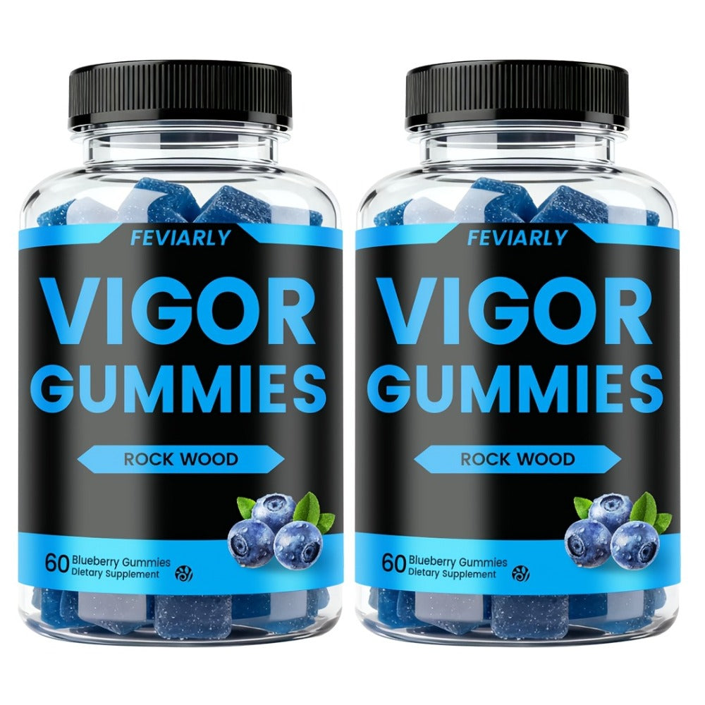 Men's Vigor Long Gummies, Male Performance - Blue Chew Gummies for Male, Fast Acting Supplement for Men+Drive, Strong Wood, Size, with Shila, Maca, Blueberry Flavor-1pc/2pcs/3pcs