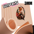 18/12/8/6/4/2pcs Tattoo Skin 3MM Fake Skin Blank Tattoo Practice Skin Double Sides Fake Skin Tattoo For Beginners And Tattoo Artists Tattoo Supplies