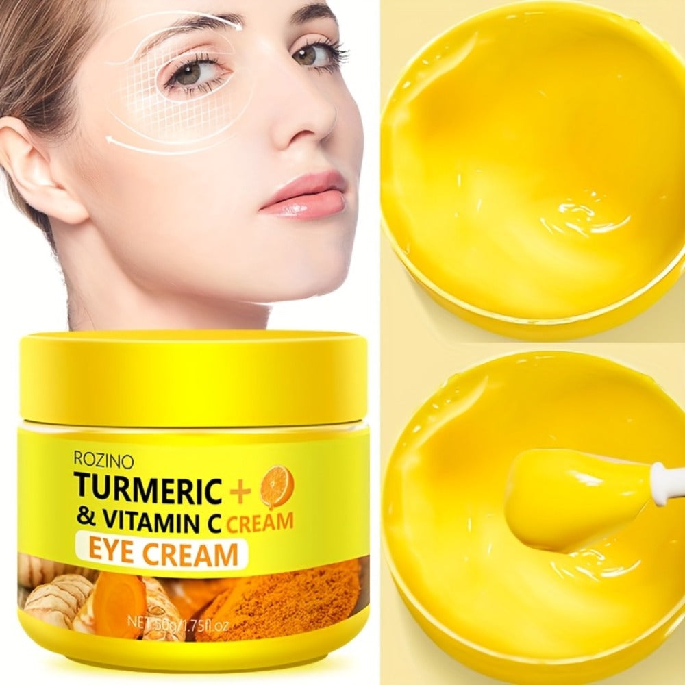 5pcs Turmeric Vitamin C Facial and Hand Foot Care Set, Hydrating Moisturizing Cream with Fine Texture, Instant Hydration, Brightening, Plumping Light Beige, Softens, Smooths, and Balances Light Beige