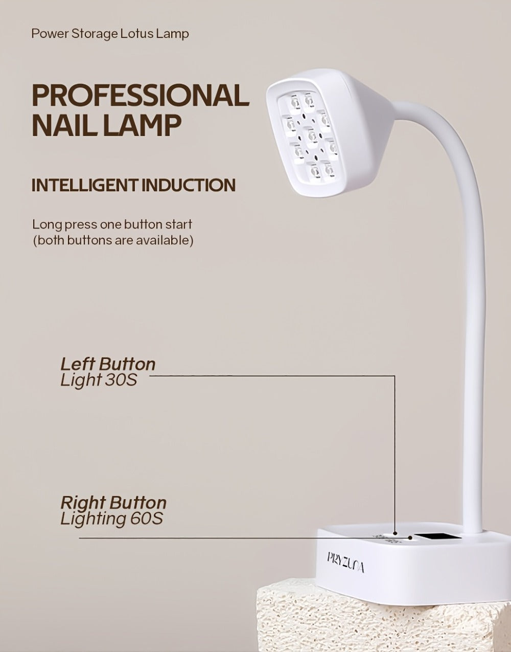 1pc AnnaBeauty Professional Nail Lamp with /LED Dual Light, Quick-Dry Nail, Auto Sensor/Timer (30', LCD Display, Portable Nail dryer with Gooseneck Arm for Home Salon, Gel Polish, USB-Powered (No Adapter Needed) - Formaldehyde-Free, Salon Equipment, Compa