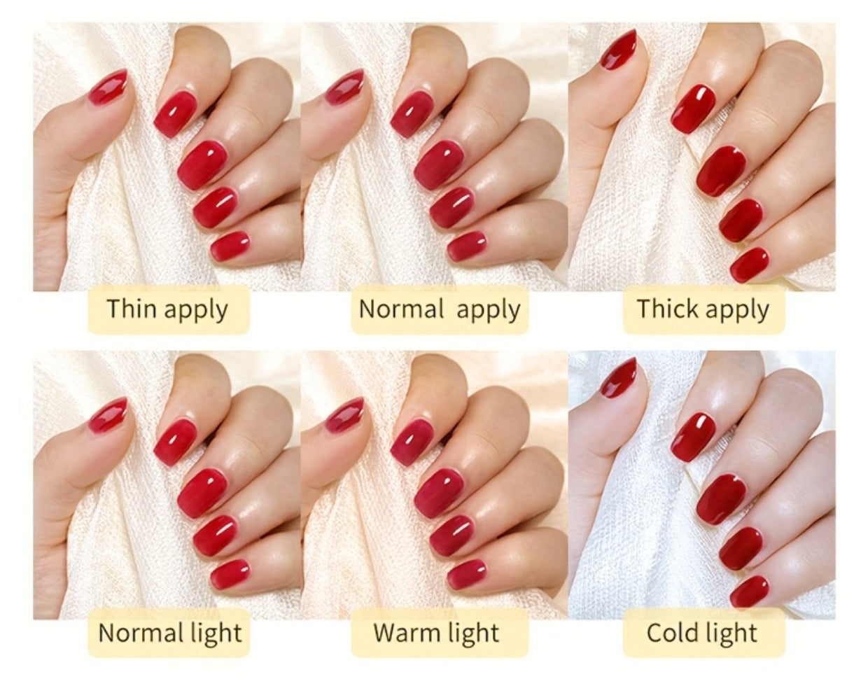 BORN PRETTY 0.34oz 6pcs 9D Polaris Cat Magnetic Gel Nail Polish Glass Water Light Semi-Permanent Soak Off LED Enamels Varnish