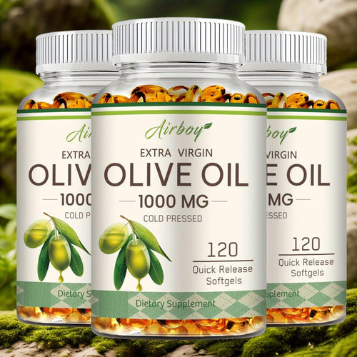 Extra Virgin Olive Oil Capsules 120 Softgels with Omega-9 Omega-6 & Palmitic Acid — Heart Health Cardiovascular Wellness & Antioxidant Support Supplement for Women and Men | 1 or 2 Bottle Options