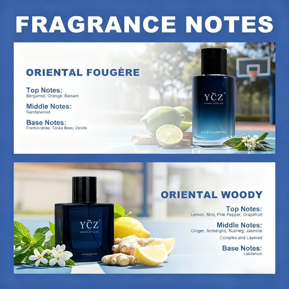 [Ideal Gift] 1pc/2pcs/4pcs/5pcs Men's Eau De Cologne/Aftershave - Alluring Woody Notes With Grapefruit, Ginger, And Musk | BPA-Free, Alcohol-Based | Suitable For Dates And Daily Wear | Ideal Gifts For New Year, Valentine's Day, Father's Day, And Christmas