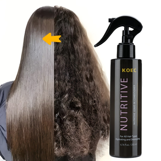 200ml Leave-In Conditioning Spray and Detangler - Anti-Frizz Deep Conditioner that primes your hair to tame frizz and add shine, ideal for curly, dry and damaged hair, Snail Serum, for curly, dry hair Hair and Damaged Hair, 200ml/ 6.8fl.oz