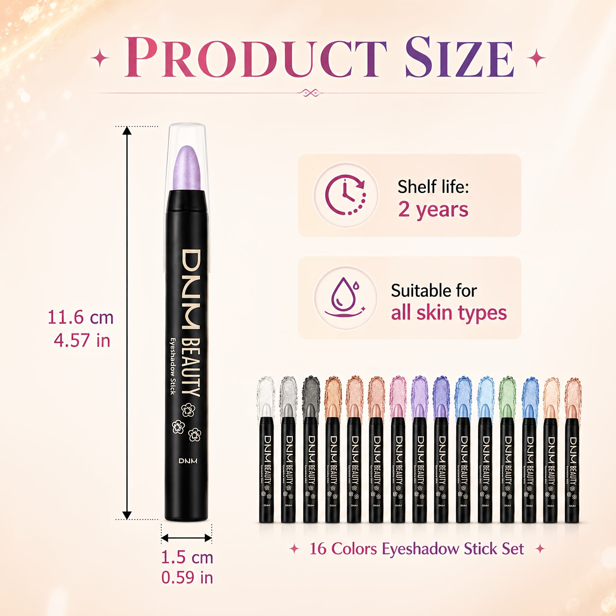 [Mother's Day Gift] 16-Color Highly Pigmented Eyeshadow Stick Set, Waterproof And Long-Lasting, Matte And Shimmer Finishes, Perfect Mother's Day Gift For Her