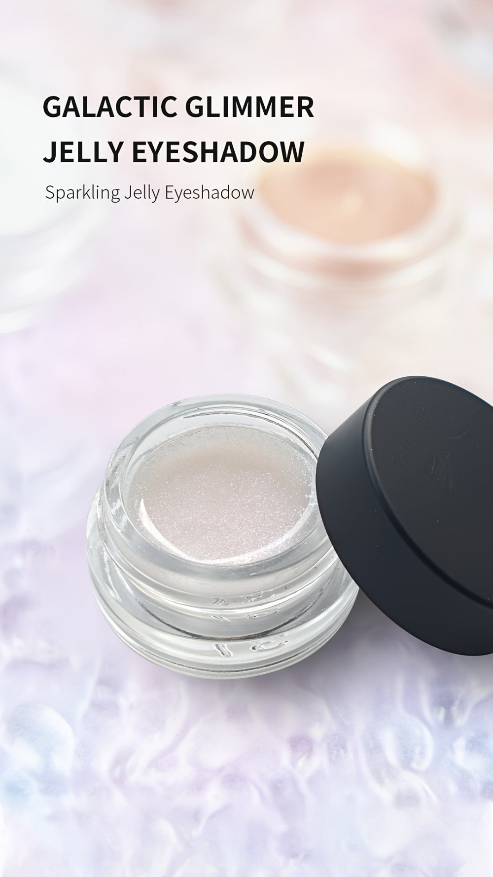 Jelly Eyeshadow Shimmer 2-Pack - Icy Cool Tone Frosty Glow, Long-Lasting Non-Creasing Blendable Gel Eye Makeup, High Shine Luminous Finish for Women, Holiday Glam