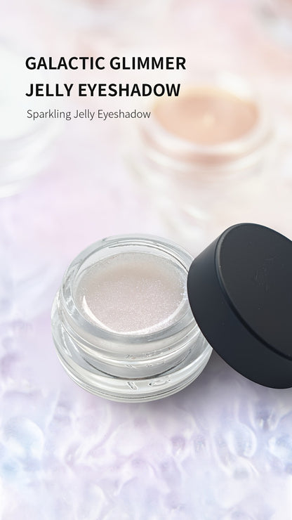 Jelly Eyeshadow Shimmer 2-Pack - Icy Cool Tone Frosty Glow, Long-Lasting Non-Creasing Blendable Gel Eye Makeup, High Shine Luminous Finish for Women, Holiday Glam